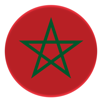 3D Flag of Morocco on avatar circle. png