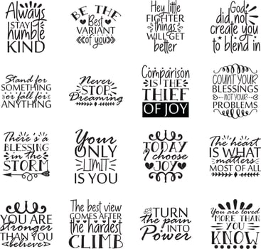 Inspirational svg Bundle ,Inspirational  t-shirt bundle vector