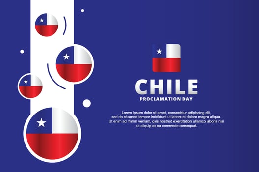 Chile Proclamation Day Background For Greeting Moment vector