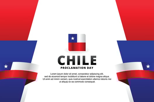 Chile Proclamation Day Background For Greeting Moment vector