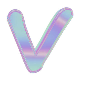 Holographic Alphabet V png