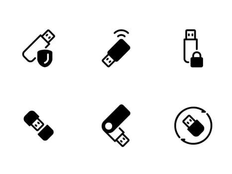 Flat illustration on a theme usb device vector