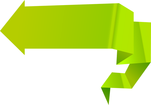 origami arrow banner png