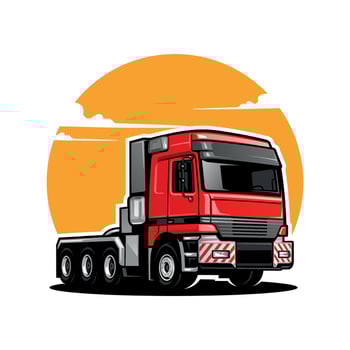 truck illustration logo vector