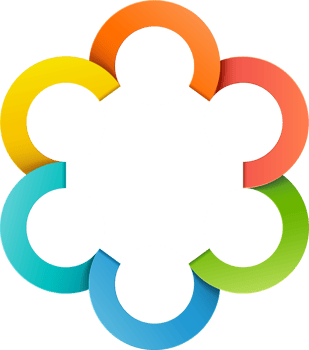 Abstract circle infographic template png