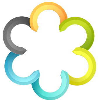 Abstract circle infographic template png