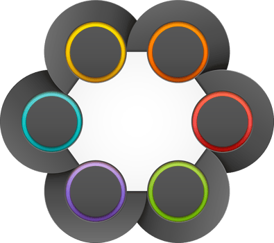 Abstract circle infographic template png