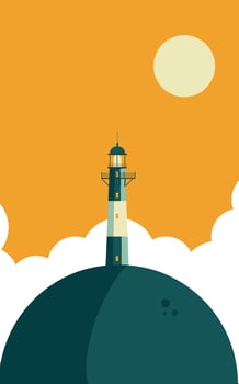 Lighthouse flat illustration vector
