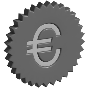 3d icon of euro money png