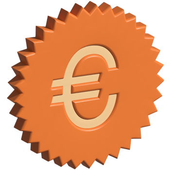 3d icon of euro money png