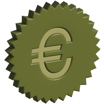 3d icon of euro money png
