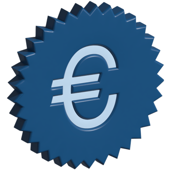 3d icon of euro money png