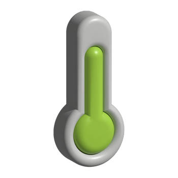 3d icon of thermometer png