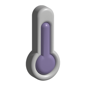 3d icon of thermometer png