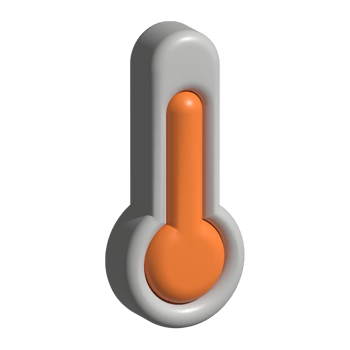 3d icon of thermometer png