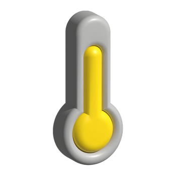 3d icon of thermometer png