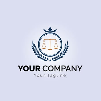 Law firm logo design , Lawyer logo vector template Free Vector