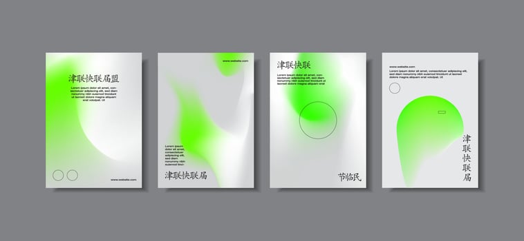 Unique modern A4 abstract gradient vector trend for cover, marketing template, business poster, Abstract color gradient, modern blurred background, and film grain texture