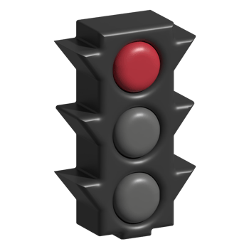 3d icon of traffic light png