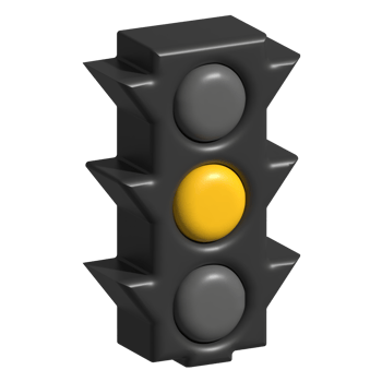 3d icon of traffic light png