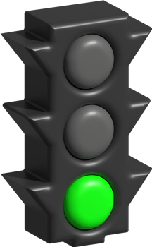 3d icon of traffic light png