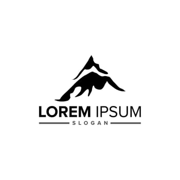 creative deer and mountain logo vector illustration Free Vector
