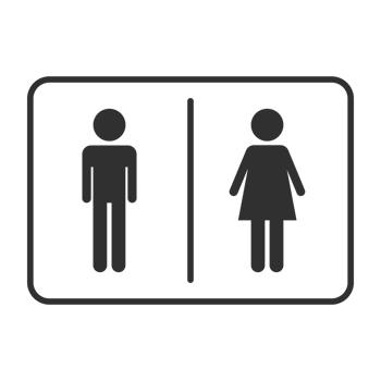 Restrooms line icon. png