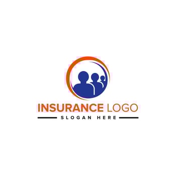 family care logo design concept template vector Pro Vector