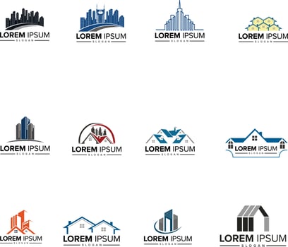 Real estate Building logo design inspiration. building logo design Free Vector