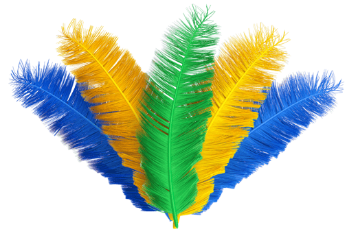 CARNIVAL COLORFUL FEATHERS 3D png