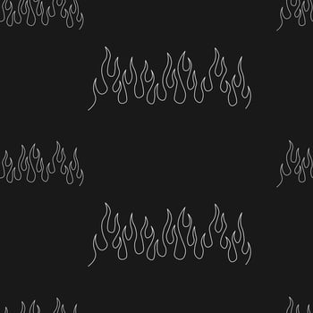Seamless pattern with the image of fire. Nostalgia for the year 2000, Y2k style Design template vector