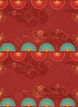 Colored chinese new year poster Vector