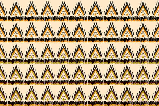Abstract ethnic ikat background. Geometric seamless pattern in tribal. Fabric Indian style. vector
