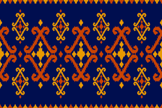 Carpet ethnic ikat pattern art. Geometric ethnic ikat seamless pattern in tribal. Mexican style. vector