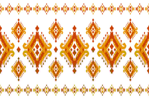 Carpet ethnic ikat pattern art. Geometric ethnic ikat seamless pattern in tribal. Mexican style. vector