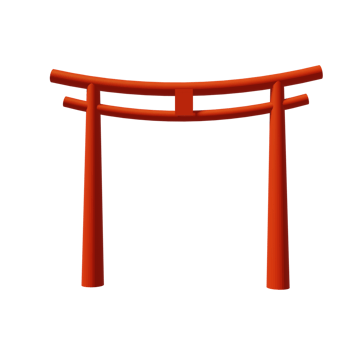 red Japanese gate Torii transparent png