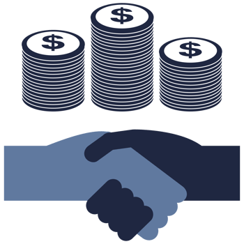 finance and investment flat icon element blue and black color png