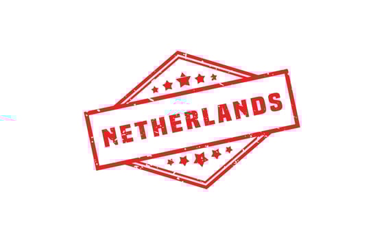 NETHERLANDS stamp rubber with grunge style on white background vector