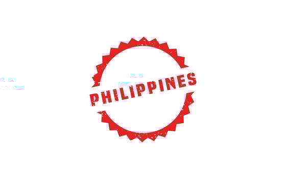PHILIPPINES stamp rubber with grunge style on white background vector