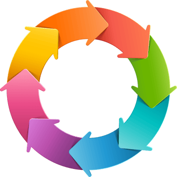 Arrow circle diagram element background png