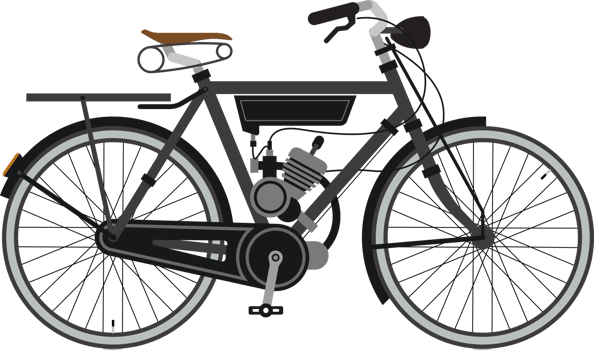 bicycle color illustration png