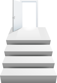 Staircase doorway background. png