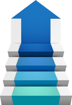 Arrow step staircase infographics png