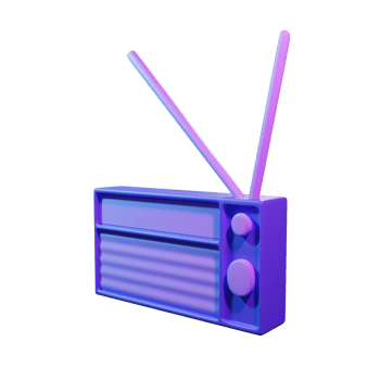 Radio 3d illustration png
