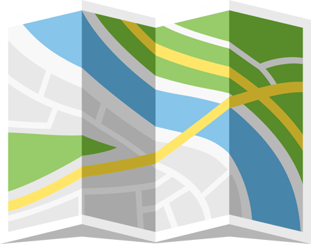 Travel map flat icons png