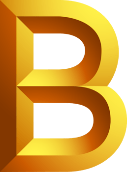 Alphabet gold colour style png