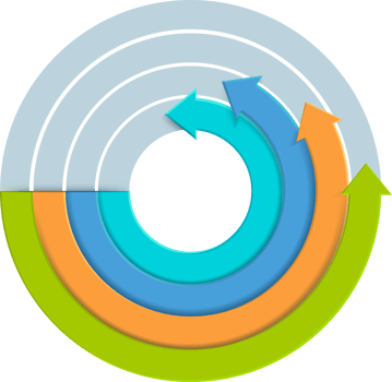 Arrow infographics circle template png