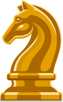 gold horse knight chess icon png