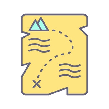 Treasure Map Vector Icon