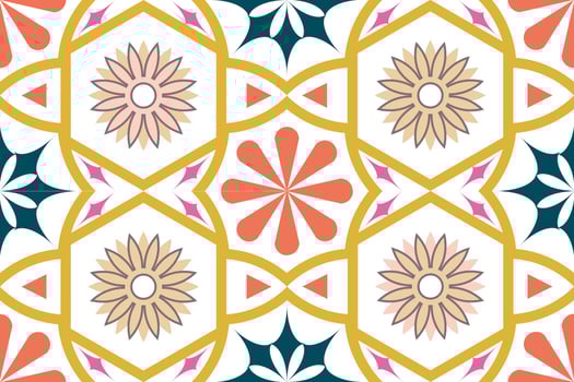 Colorful geometric ethnic seamless pattern design for wallpaper, background, fabric, curtain, carpet, clothing, and wrapping. vector